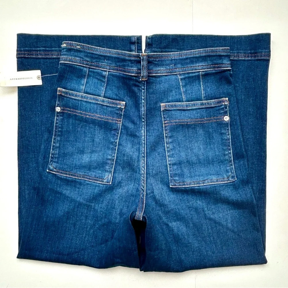 Anthropologie Pilcro Skipper Colette Wide Leg Crop Jeans High Rise Size 28 NWT - Picture 9 of 12